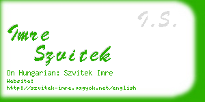 imre szvitek business card
